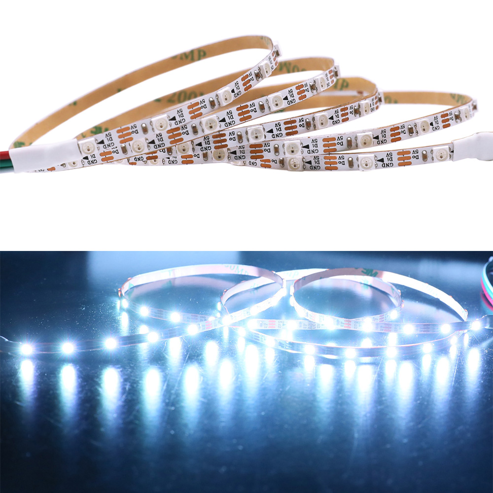 SK6812 RGB 3535SMD 60LEDS/M DC5V 4MM-Wide Digital Intelligent Addressable LED Strip Lights - 3.28-6.56ft optional SK6812 RGB 3535SMD 60LEDS/M DC5V 4MM-Wide Digital Intelligent Addressable LED Strip Lights - 3.28-6.56ft optional